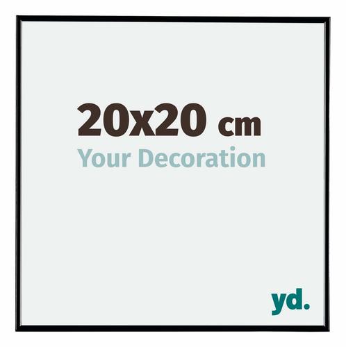 Fotolijst 20x20 cm - Zwart Hoogglans - Kunststof - Evry, Huis en Inrichting, Woonaccessoires | Lijsten, Nieuw, Verzenden