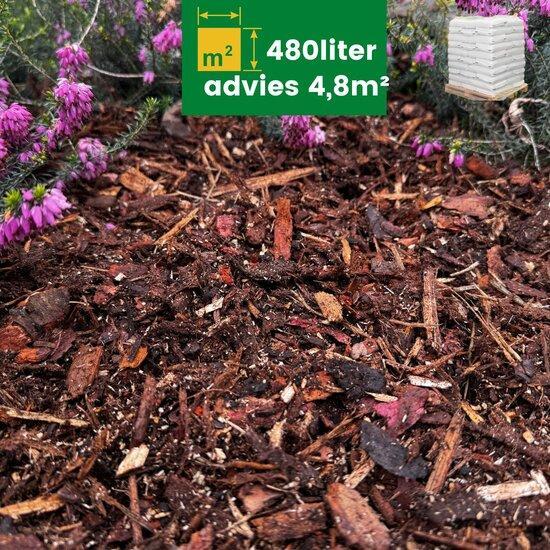 Houtmulch - 480 Liter, Tuin en Terras, Tuinwanddecoratie, Verzenden