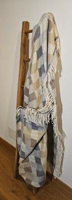 Grote exclusieve plaid in een mix van katoen Ecru, Visone en