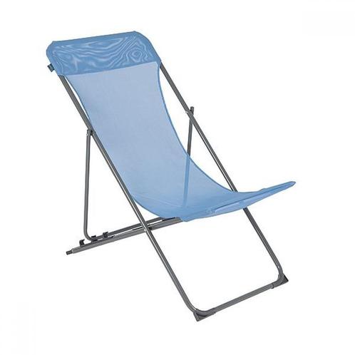 Bo-Camp Beach Chair Plat 3 Standen Blauw (Kampeer Meubels), Caravans en Kamperen, Kampeeraccessoires, Nieuw, Ophalen of Verzenden