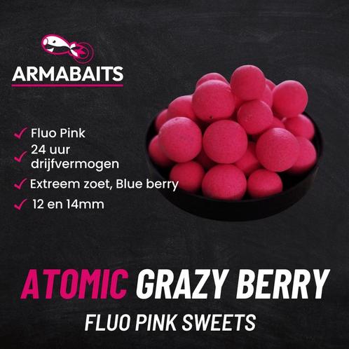 Atomic Grazy Berry - Fluo Pink - 12 / 14 mm, Watersport en Boten, Hengelsport | Karpervissen, Overige typen, Nieuw, Ophalen of Verzenden