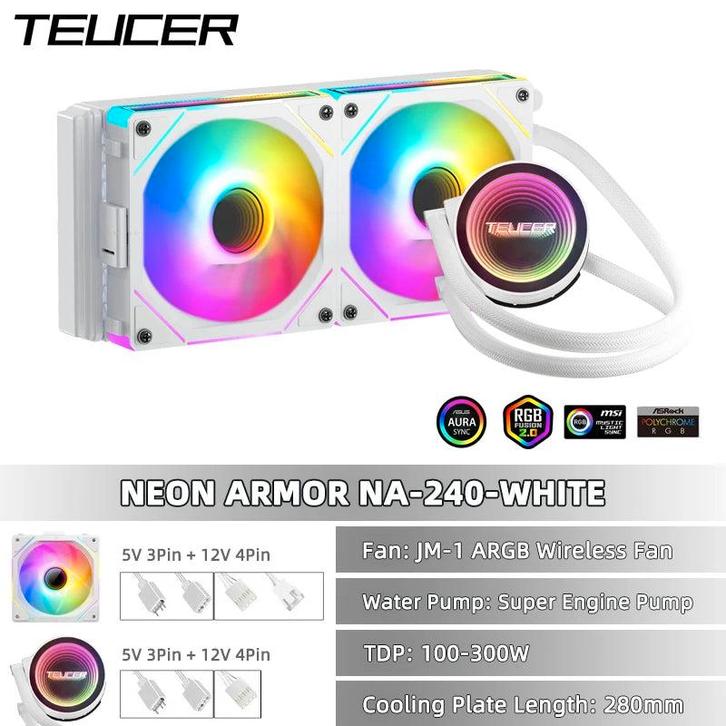 Teucer NA-360 Waterkoeling Radiator Voor Intel LGA En AMD AM, Computers en Software, Computerkoelers, Nieuw, Verzenden