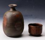 Japanse Bizen Sake Set — Sporen van vlam, gevormd door de