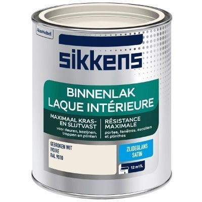 SIkkens binnenlak hoogglans - ral 9005 gitzwart - 1 liter, Doe-het-zelf en Verbouw, Verf, Beits en Lak, Lak, Zwart, Nieuw, Minder dan 5 liter