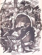 Spotprent Slapend Tweede Kamerlid wordt niet wakker van p..., Antiek en Kunst, Verzenden