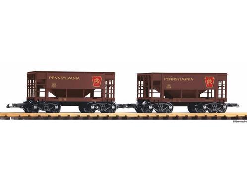 PIKO 38972 2er Set Schüttgutwagen PRR (grootspoor), Hobby en Vrije tijd, Modeltreinen | Overige schalen, Overige typen, Nieuw