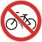 20 Stickers van 20 cm Verboden fietsen te plaatsen, Doe-het-zelf en Verbouw, Nieuw, Verzenden