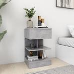 vidaXL Nachtkastje 40x35x65 cm bewerkt hout betongrijs, Huis en Inrichting, Minder dan 45 cm, Verzenden, Nieuw, 55 tot 70 cm