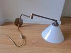 Wandlamp - Glas, Koper - Zwenkarmlamp met opaline