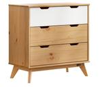 Ladekast Borneo Naturel Grenenhout 80x79x40cm FSC gecerti..., Huis en Inrichting, Verzenden, Nieuw