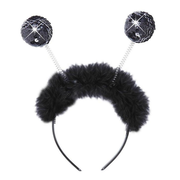 Zwarte Hoofdband Pailletten, Hobby en Vrije tijd, Feestartikelen, Nieuw, Verzenden