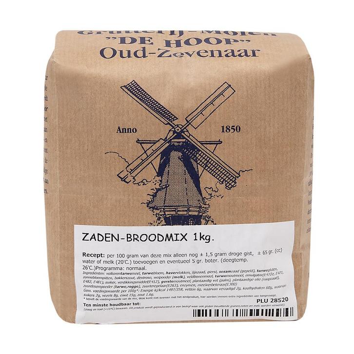 Molen de Hoop Zaden Broodmix 1kg, Hobby en Vrije tijd, Taarten en Cupcakes maken, Nieuw, Verzenden