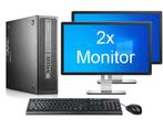 ACTIE: HP EliteDesk 800 G1 SFF i5 4e Gen incl. 2 Monitoren +, Nieuw, Ophalen of Verzenden, 4570 (4-Cores), 8 GB