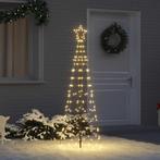 vidaXL LED Kerstboom met Grondspiesjes Warmwit 250 cm IJzer, Verzenden, Nieuw