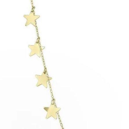 Halsketting - 14 karaat Geel goud - Sterren Icoon Ketting, Sieraden, Tassen en Uiterlijk, Kettingen