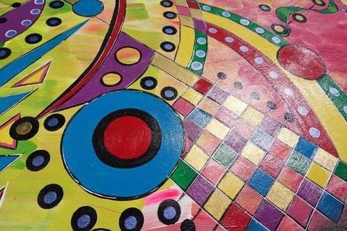 Ksavera - Cubism A1335 - abstract painting on XXL canvas, Antiek en Kunst, Kunst | Schilderijen | Modern