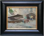 Oscar Ricciardi (1864-1935) - Un mercato affollato, Antiek en Kunst