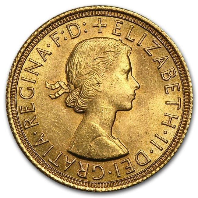 Verenigd Koninkrijk. British Gold Sovereign Queen Elizabeth, Postzegels en Munten, Edelmetalen en Baren