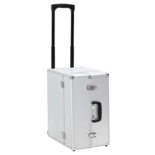 vidaXL Pilotentrolley 47x39x27 cm aluminium zilverkleurig, Sieraden, Tassen en Uiterlijk, Toilettassen, Nieuw, Verzenden