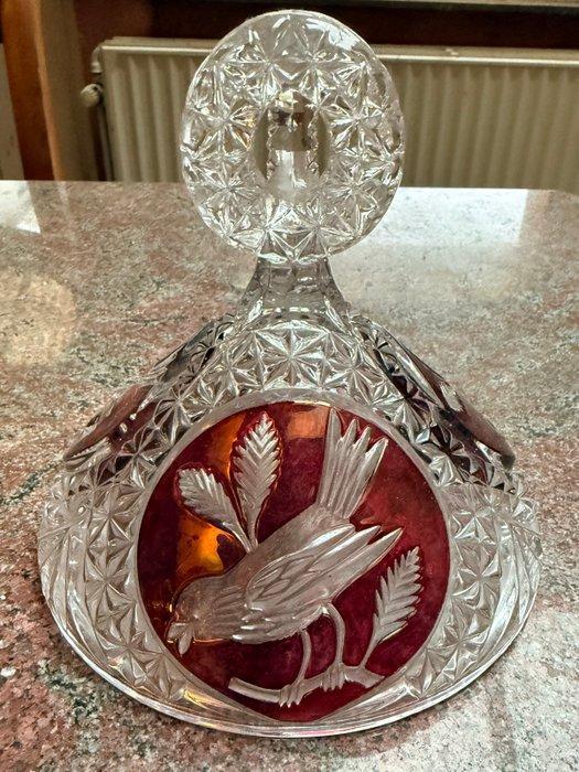 Hofbauer - Tafelmiddenstuk - Ruby Byrdes - Kristal -, Antiek en Kunst, Curiosa en Brocante