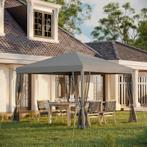 TRUUSK Outsunny Faltpavillon Pavillon Faltzelt 3x3m mit Seit, Tuin en Terras, Verzenden, Nieuw