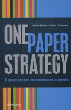 9789013120516 One paper strategie | Tweedehands, Verzenden, Zo goed als nieuw, Henk Doeleman