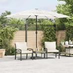 vidaXL Parasol met stalen paal 300x200x250 cm wit, Tuin en Terras, Parasols, Verzenden, Nieuw, 3 tot 4 meter
