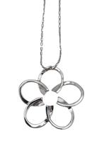 Ketting met hanger - 18 karaat Witgoud - 0.23ct. tw. Diamant