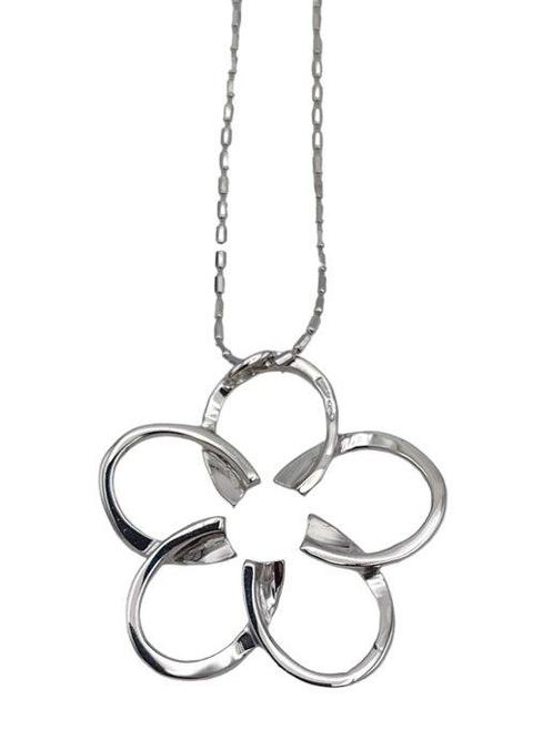 Ketting met hanger - 18 karaat Witgoud - 0.23ct. tw. Diamant, Sieraden, Tassen en Uiterlijk, Antieke sieraden