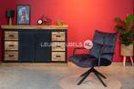 Draai fauteuil Robert, 4 kleuren velvet stof., Nieuw, Modern, Stof, Ophalen of Verzenden