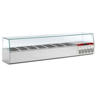 Gekoelde structuur gn 6x1/4, 1x1/9,  met rechte ruit |, Zakelijke goederen, Horeca | Keukenapparatuur, Nieuw in verpakking, Verzenden