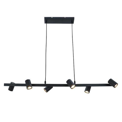 Moderne hanglamp zwart, Carlos, Huis en Inrichting, Lampen | Hanglampen, Nieuw, Metaal, 75 cm of meer, Ophalen of Verzenden