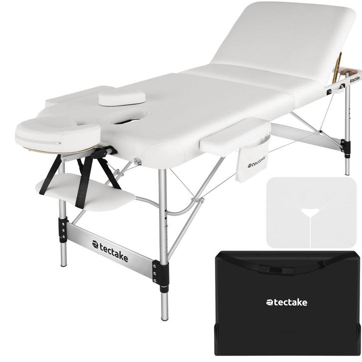 3 zones massagetafel Phuket, draagtas, aluminiumframe - wit, Sport en Fitness, Massageproducten, Verzenden