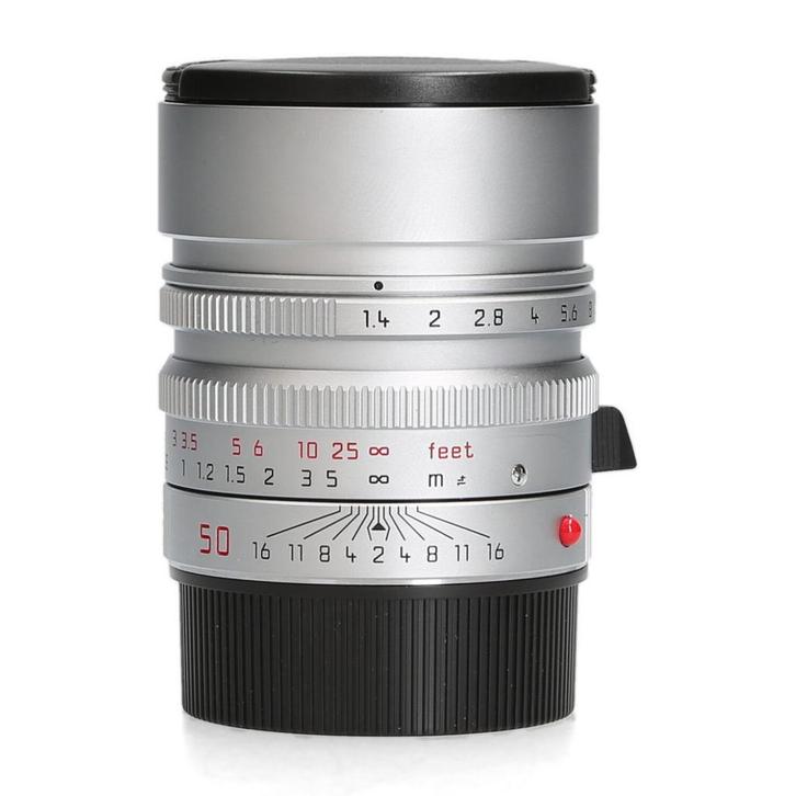 Leica 50mm F1.4 Summilux-M ASPH Silver Chrome (11892), Audio, Tv en Foto, Fotografie | Lenzen en Objectieven, Zo goed als nieuw