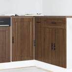 vidaXL Keuken onderkast Porto bewerkt hout bruin eikenkleur, Huis en Inrichting, Keuken | Keukenelementen, Verzenden, Nieuw, Bruin