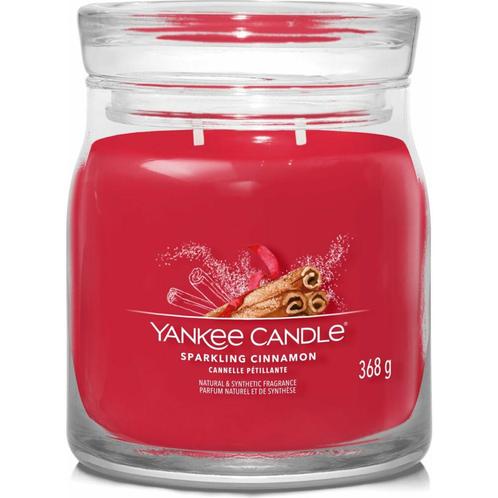 Yankee Candle Geurkaars Medium Jar Sparkling Cinnamon 368 gr, Huis en Inrichting, Woonaccessoires | Kandelaars en Kaarsen, Nieuw