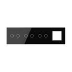 Livolo | Zwart | 2+2+2+SR | Glasplaat, Doe-het-zelf en Verbouw, Elektra en Kabels, Ophalen of Verzenden, Nieuw