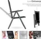 Tuinstoelen verstelbaar - Ligstoel - Set van 2 - Antraciet -, Verzenden, Zo goed als nieuw
