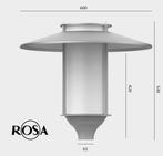 ROSA ELBA INOX 38W modern rond LED armatuur voor straat en p, Verzenden