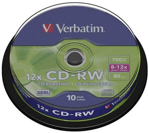 Verbatim | CD-RW | 700 MB | 10 Stuks, Computers en Software, Beschrijfbare discs, Nieuw, Verzenden
