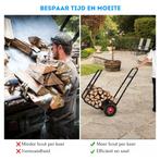 Trendmix Metalen Brandhoutkar 150 kg belasting 66 x 51 x 111, Ophalen of Verzenden, Nieuw