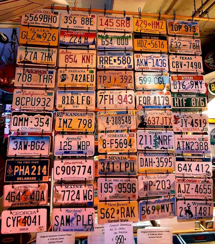 Complete Original Set License Plates All 50 States USA, Verzamelen, Merken en Reclamevoorwerpen, Ophalen