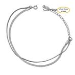 Duo armband goud of zilver stainless steel, Sieraden, Tassen en Uiterlijk, Armbanden, Verzenden, Nieuw, Zilver