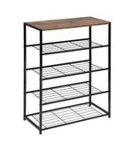 4-Laags Schoenenrek met Zitbank – Metalen en Houten Halrek, Verzenden, Nieuw