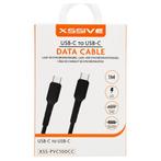 Xssive Usb Kabel Type-C To Type-C 1M Xss-Pvc100Cc - Zwart, Verzenden, Nieuw