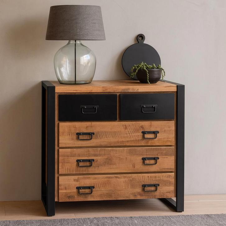 Mangohouten Kast Britt 85 cm, Huis en Inrichting, Kasten | Overige, Nieuw, Verzenden