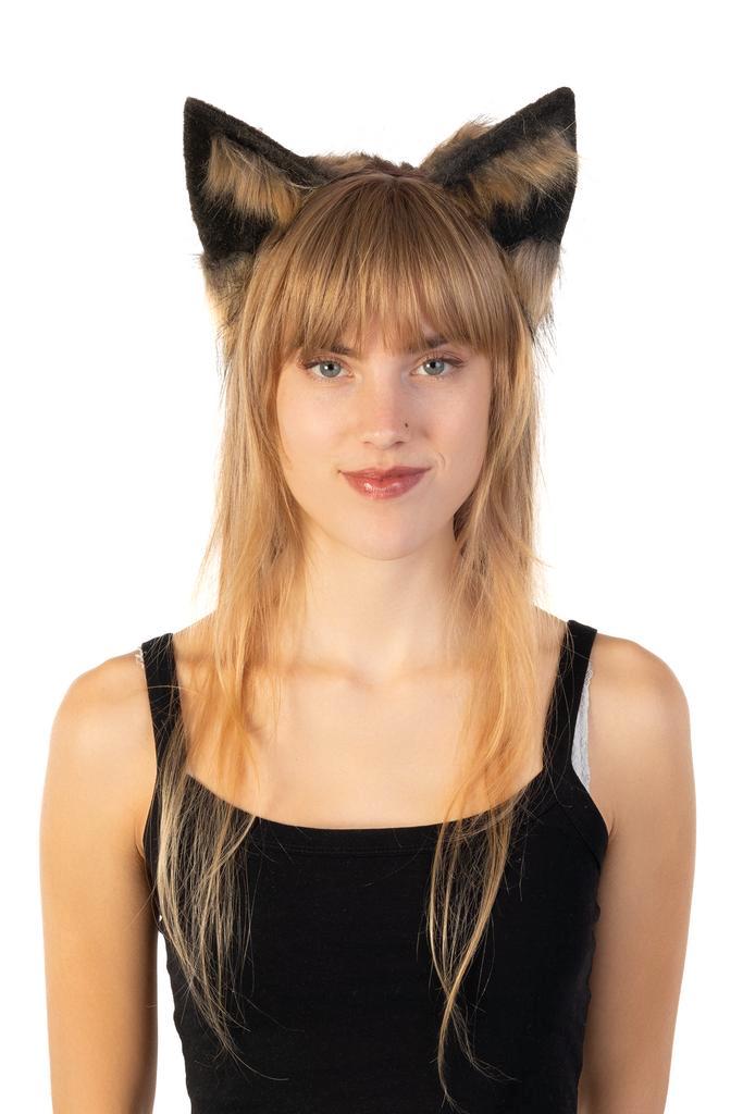 Haarband Oren Zwart Bruin Wolf Diadeem Hond Oortjes Nepbont, Kleding | Dames, Carnavalskleding en Feestkleding, Accessoires, Nieuw