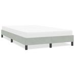 vidaXL Bedframe zonder matras 120x210 cm fluweel lichtgrijs, Verzenden, Nieuw, Tweepersoons, Stof