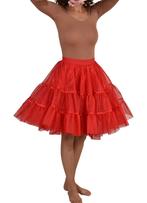 Petticoat midden lang rood met elastiek luxe, Nieuw, Ophalen of Verzenden