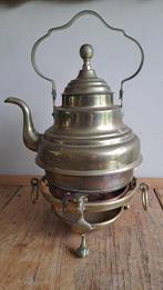 Waterkoker op standaard en brander - Koper, Messing, Antiek en Kunst